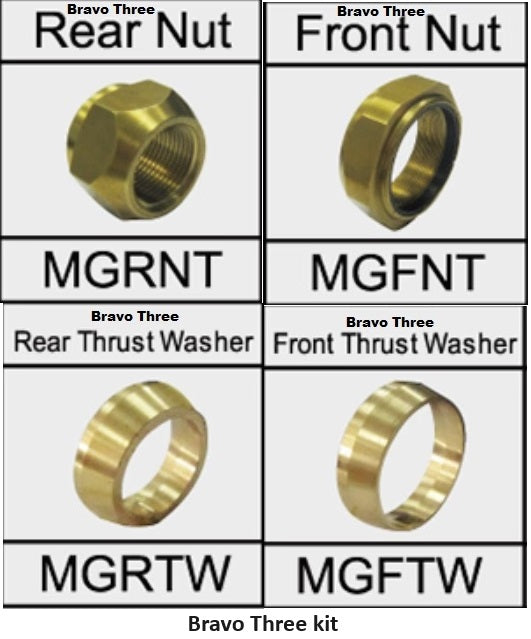 Mercury Mariner & Mercruiser Propeller nuts spacers and thrust washers and vent plugs