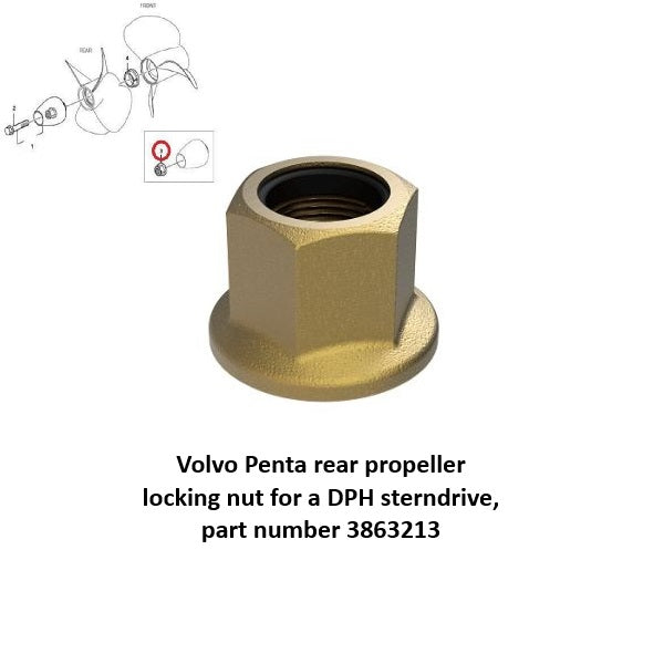 Volvo Penta Propeller nuts spacers and thrust washers and tools