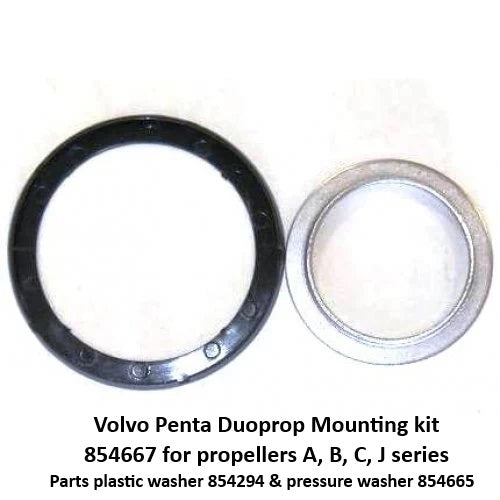 Volvo Penta Propeller nuts spacers and thrust washers and tools