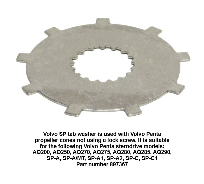 Volvo Penta Propeller nuts spacers and thrust washers and tools
