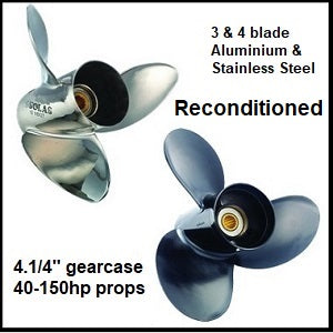 D series 4.1/4" gearcase recon aluminium & stainless steel propellers