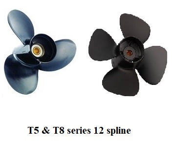 3 Blade Aluminum T5 & T8 series 12 spline