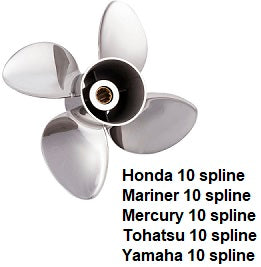 4 Blade Stainless Steel B series 25 to 30hp engines