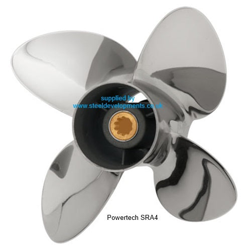 4 Blade Stainless Steel B series 25 to 30hp engines