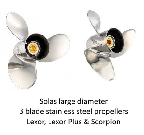 3 Blade Stainless Steel Large Diameter Lexor, Lexor Plus and Scorpion