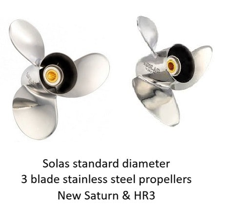 3 Blade Stainless Steel standard diameter New Saturn & HR3