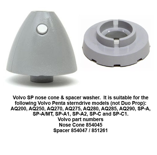 Volvo Penta Propeller nuts spacers and thrust washers and tools