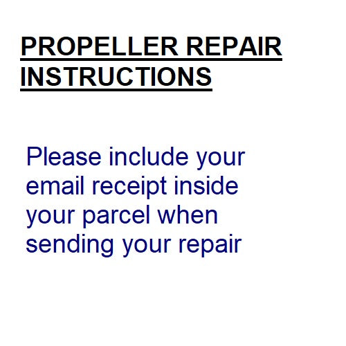 0-9" diameter Aluminium Propeller Blade Repair Service please select number of blades