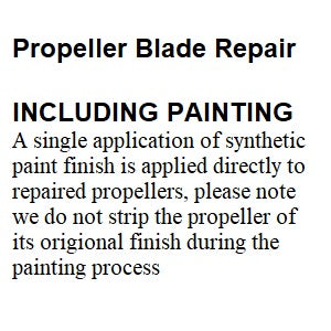 16.1/8" to 19" diameter Aluminium Propeller Blade Repair Service please select number of blades