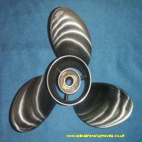 16.1/8" to 19" diameter Stainless Steel  Propeller Blade Repair Service please select number of blades